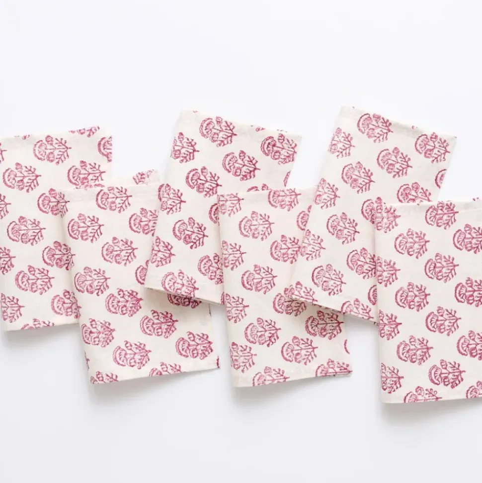 Anika Fuchsia Cocktail Napkins | Set of 6