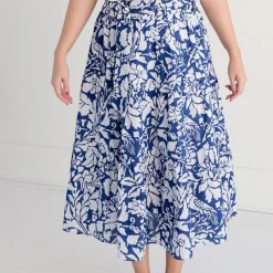 Blue Parrot Tiered Skirt