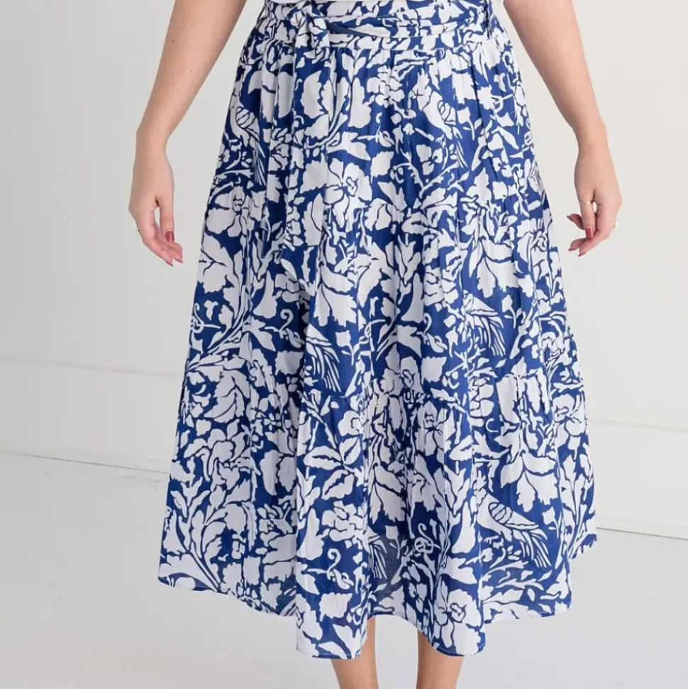 Blue Parrot Tiered Skirt