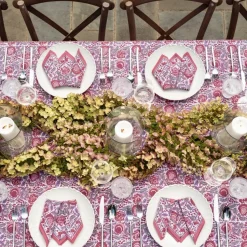 Bohemian Floral Dusty Rose Tablecloth