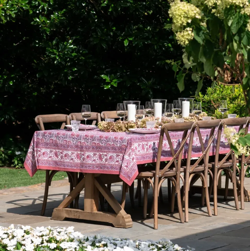 Bohemian Floral Dusty Rose Tablecloth