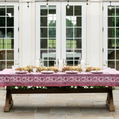 Bohemian Floral Dusty Rose Tablecloth