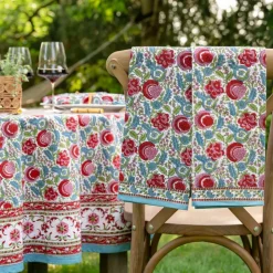 Bohemian Floral Turquoise Tea Towels | Set of 2