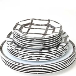 Brown Bamboo Melamine Appetizer Plate | Set of 6