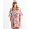 Cabana Garden Drawstring Beach Coverup