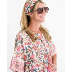 Cabana Garden Drawstring Beach Coverup