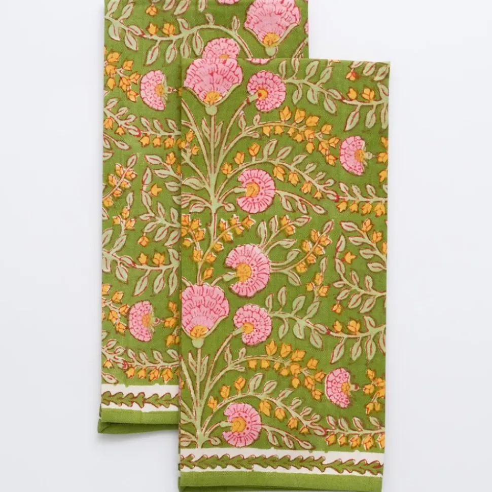 Cactus Flower Fern & Flamingo Tea Towels