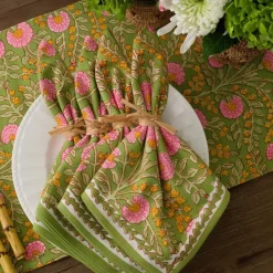 Cactus Flower Fern & Flamingo Napkin | Set of 4