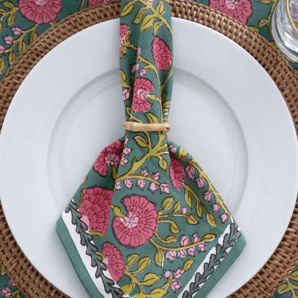Cactus Flower Jade Napkin | Set of 4