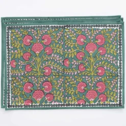 Cactus Flower Jade Placemat | Set of 4