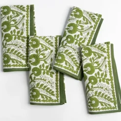 Cactus Flower Lettuce Green Napkin | Set of 4