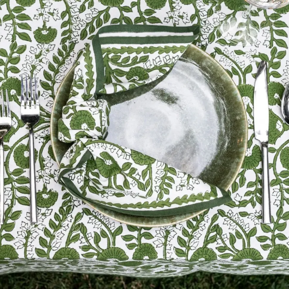 Cactus Flower Lettuce Green Napkin | Set of 4