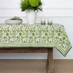 Cactus Flower Lettuce Green Tablecloth
