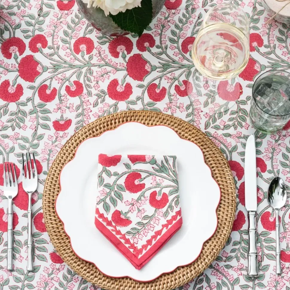 Cactus Flower Scarlet & Rose Napkin | Set of 4