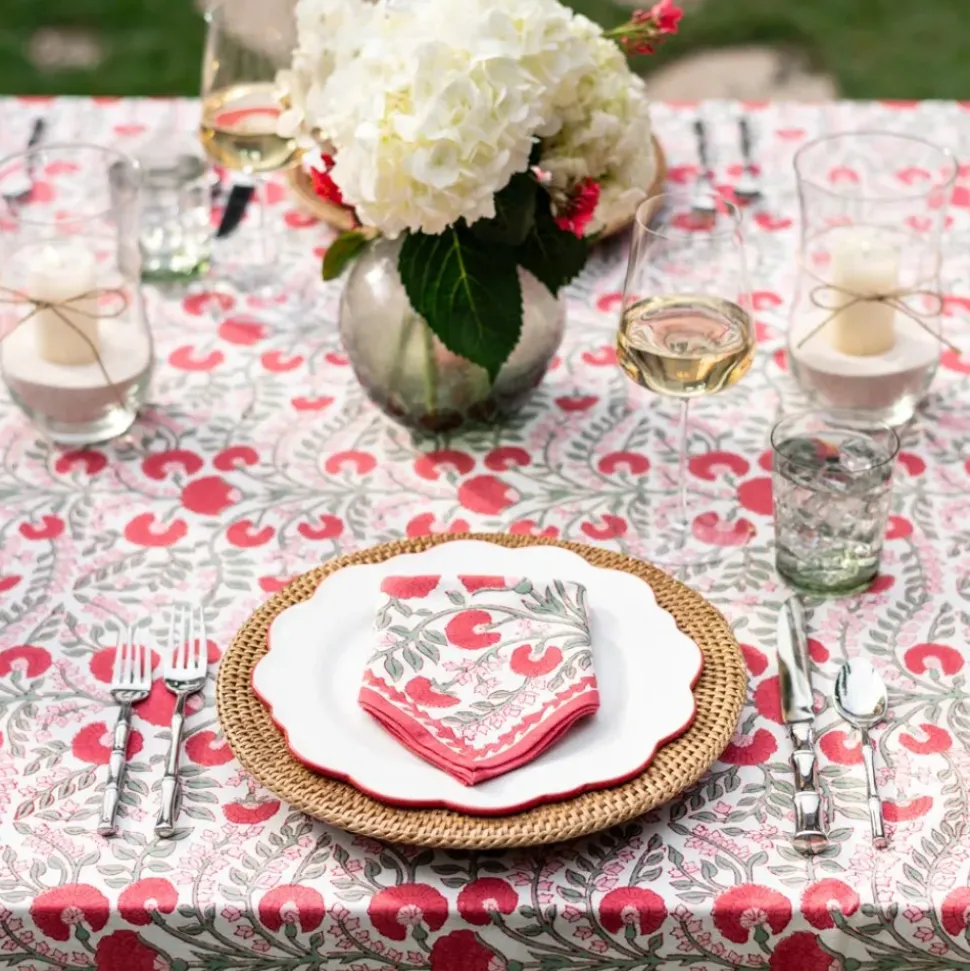 Cactus Flower Scarlet & Rose Napkin | Set of 4