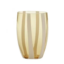 Candy Striped Glass-Amber
