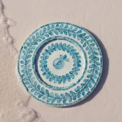 Capiz Shell Pomegranate Charger Teal | Set of 4