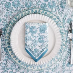 Capiz Shell Pomegranate Charger Teal | Set of 4