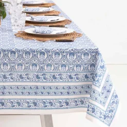 Caroline Blue Tablecloth