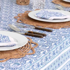 Caroline Blue Tablecloth