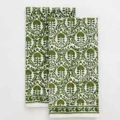 Caroline Green Tea Towel | Set of 2