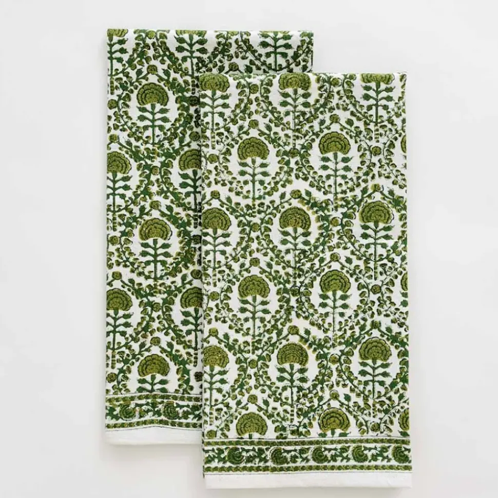 Caroline Green Tea Towel | Set of 2