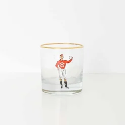 Classic Jockey Silks Bourbon Glass Mixed Set of 4