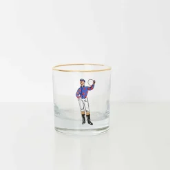 Classic Jockey Silks Bourbon Glass Mixed Set of 4