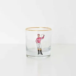 Classic Jockey Silks Bourbon Glass Mixed Set of 4