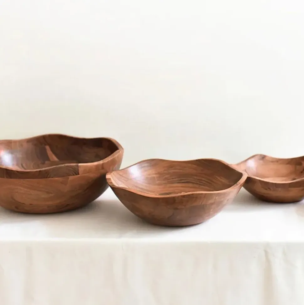 Coton Colors Fundamental Wood Ruffle Bowl