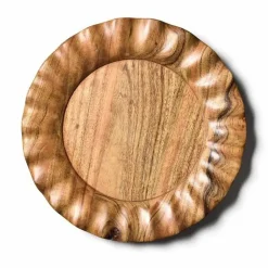 Coton Colors Fundamental Wood Ruffle Platter