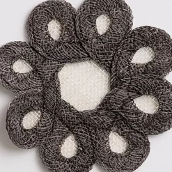 Dark Oak Woven Doodles Coaster | Set of 4