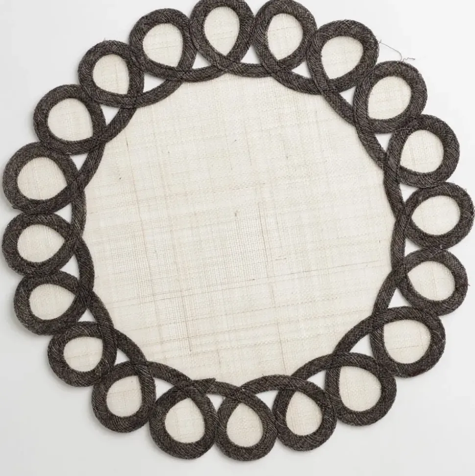 Dark Oak Woven Doodles Placemat | Set of 4