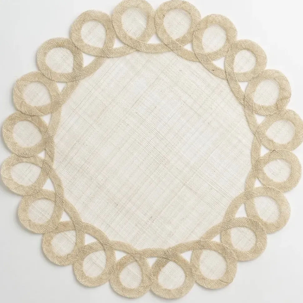 Ecru Woven Doodles Placemat | Set of 4