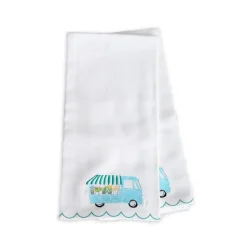 Embroidered tea towels cute flower cart | Set 2