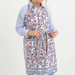 Emma Red & Blue Apron