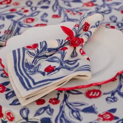 Emma Red & Blue Napkin | Set of 4