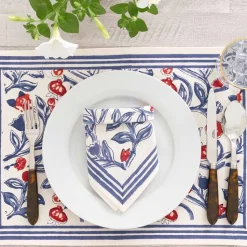 Emma Red & Blue Napkin | Set of 4
