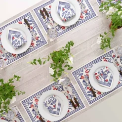 Emma Red & Blue Placemat | Set of 4
