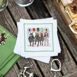 Equestrian Cocktail Napkins | Away They Go | Set / 6
