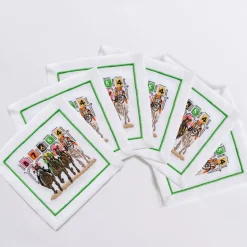 Equestrian Cocktail Napkins | Away They Go | Set / 6