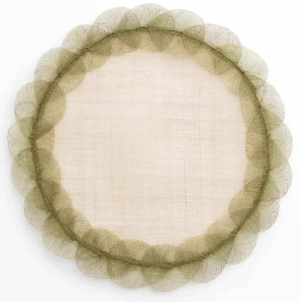 Fern Poplar Leaf Rice Paper Placemat | Set of 4