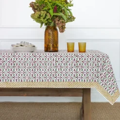 Fleur de Lis Antique Jade Tablecloth