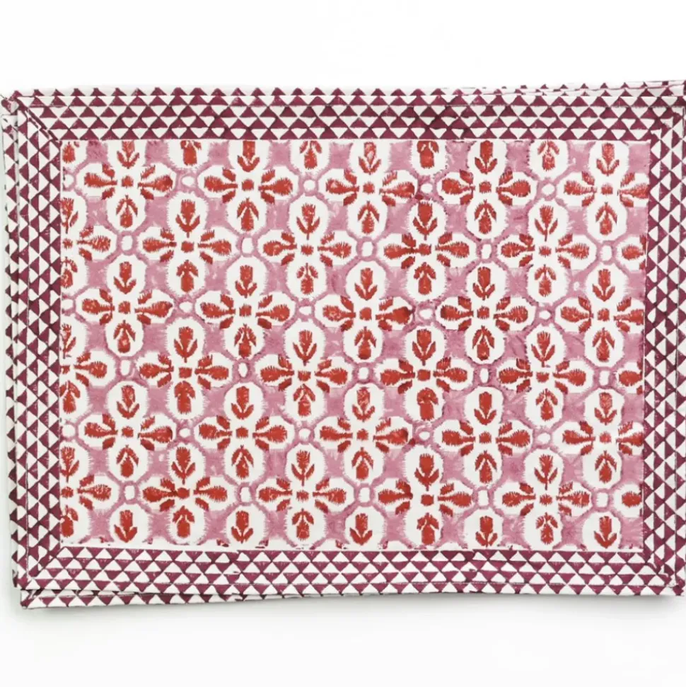 Fleur de Lis Rose Placemat | Set of 4