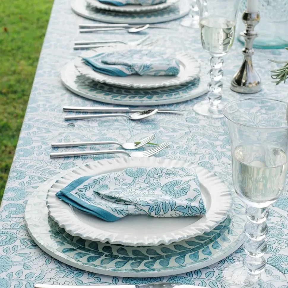 Floral Trellis Aqua Napkin | Set of 4