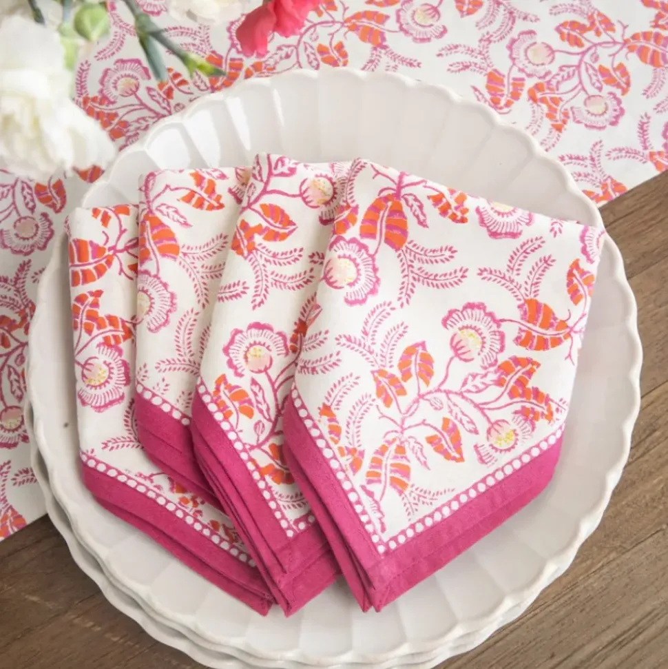 Gardenia Vine Berry Napkin | Set of 4
