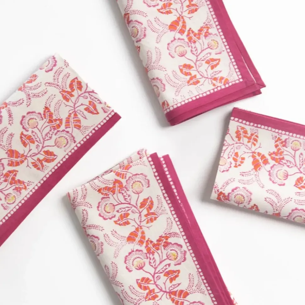 Gardenia Vine Berry Napkin | Set of 4