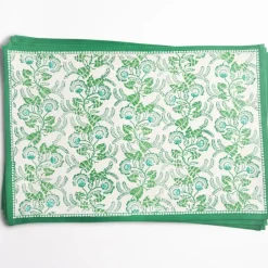 Gardenia Vine Emerald Placemat | Set of 4