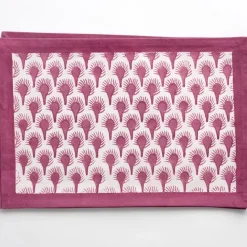 Geo Feather Fuchsia Placemats | Set of 4