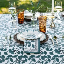 Ginkgo Teal Napkins | Set of 4